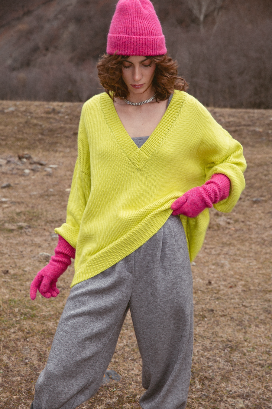 V-neck sweater