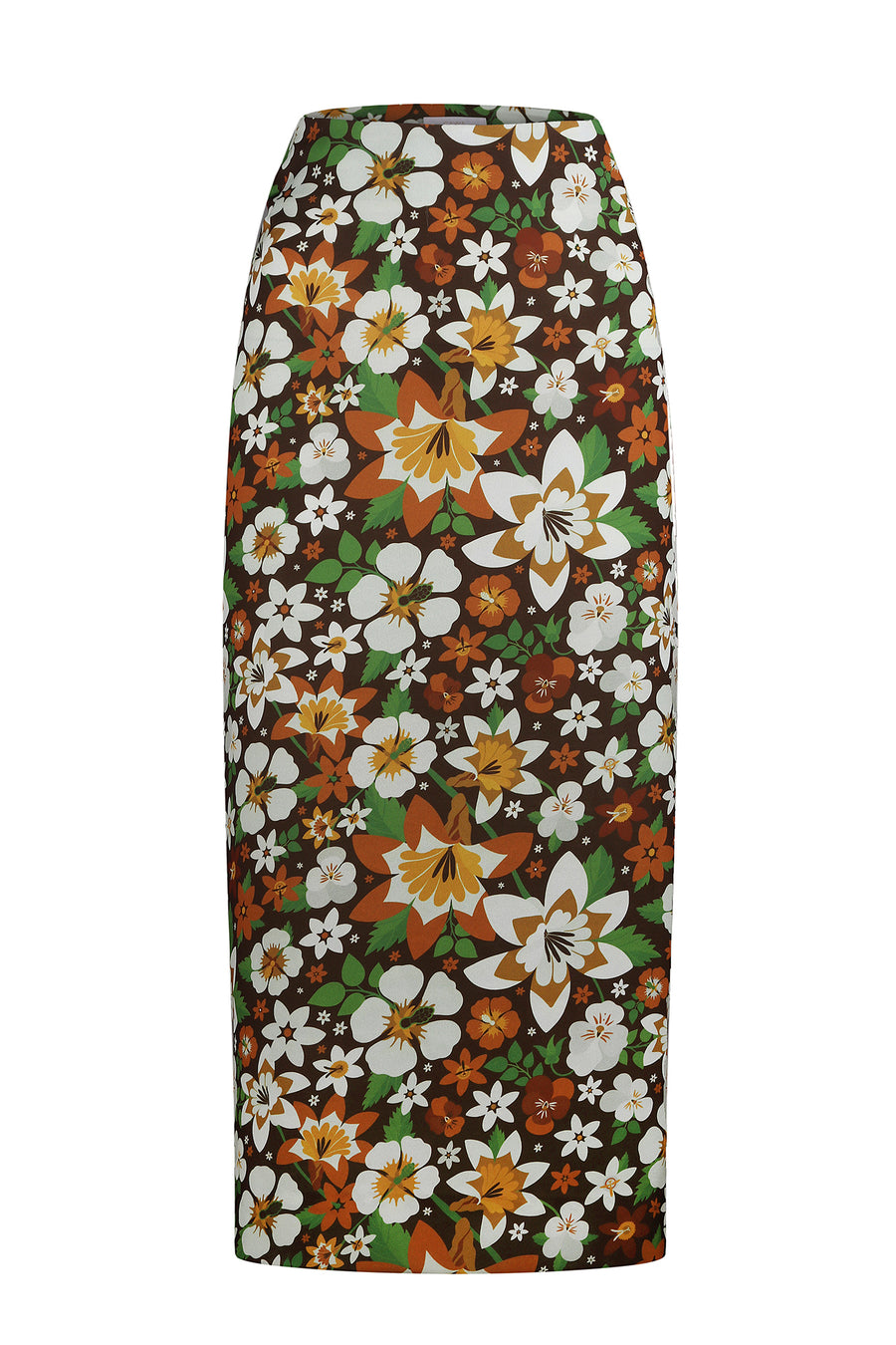 Printed midi skirt