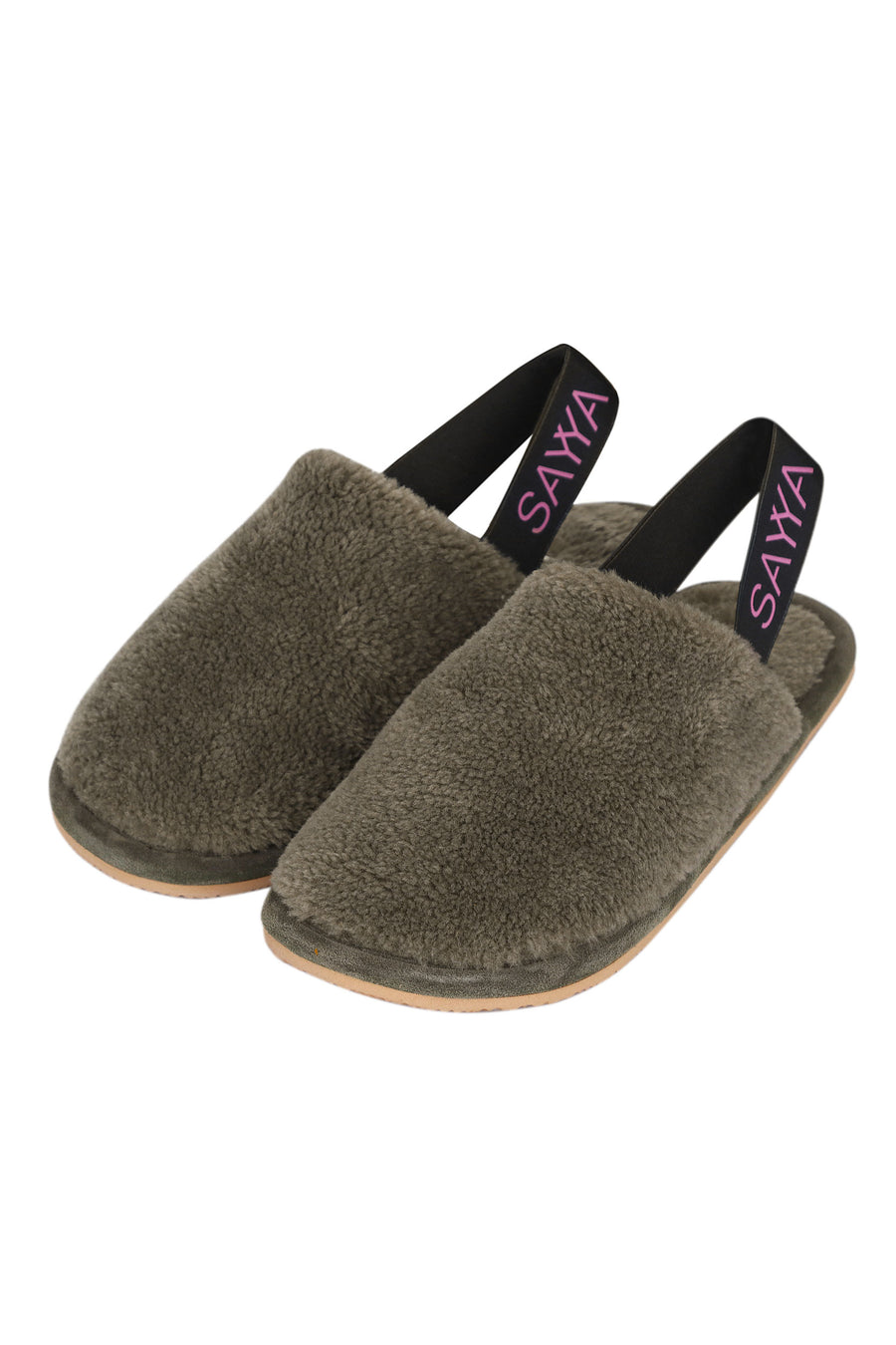 Faux fur slippers