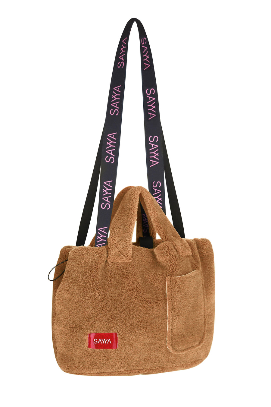 Faux fur shopping bag