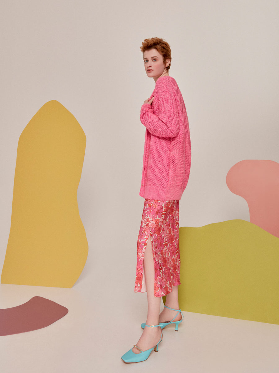 Elongated cardigan