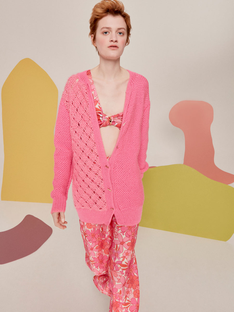Elongated cardigan