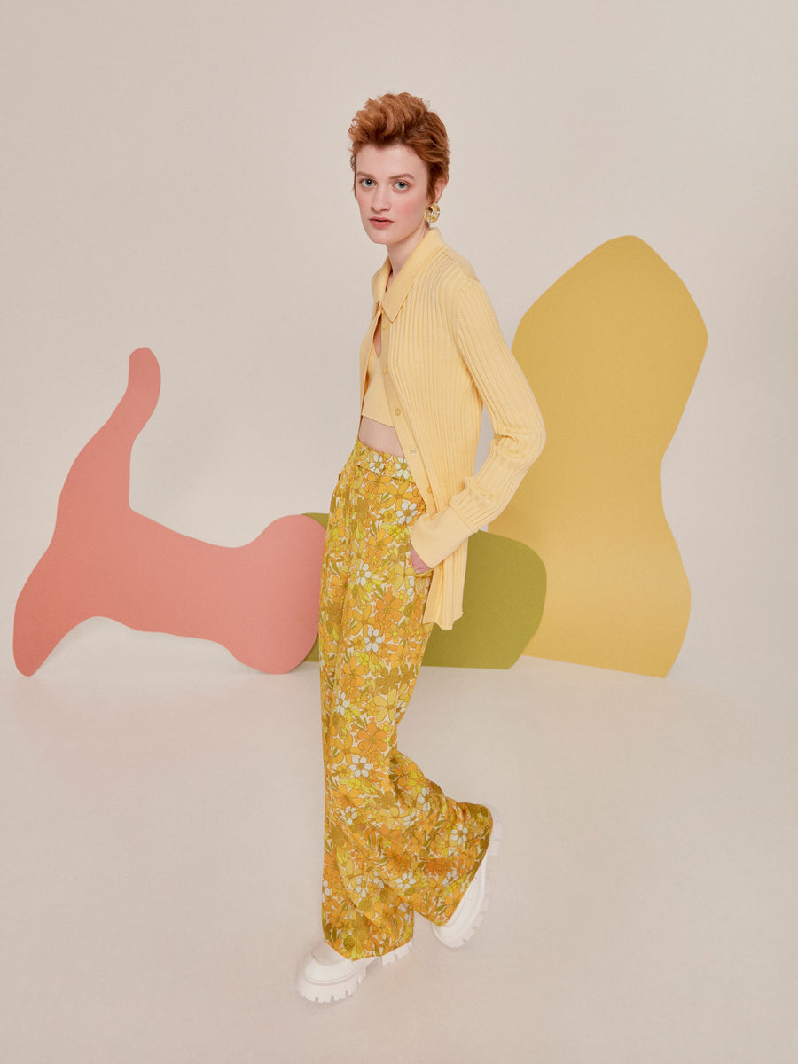 Print palazzo pants