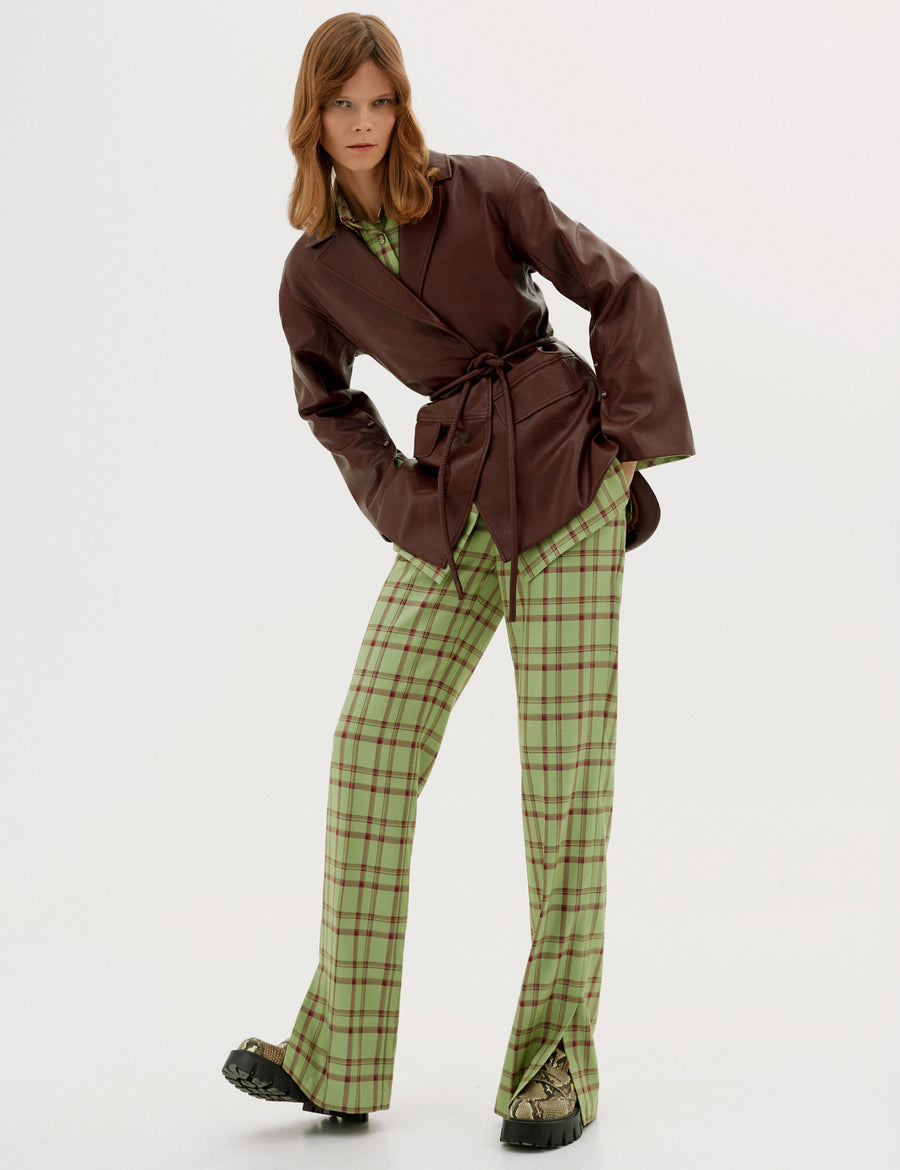 Jacket-shirt with a belt