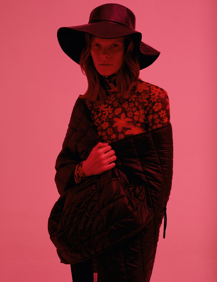 Floral turtleneck
